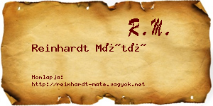 Reinhardt Máté névjegykártya