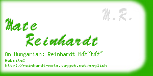 mate reinhardt business card